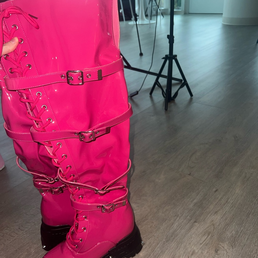 Dolls Kill Diva Believe it’s true boots for @shami1010